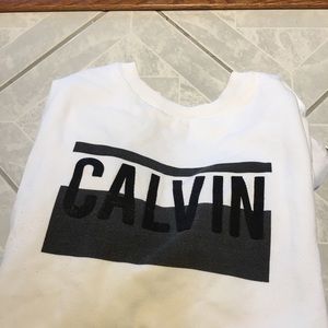 White Calvin Klein crew neck Size M